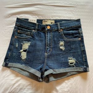 NWT Garage Distressed Retro High Waist Jean Shorts
